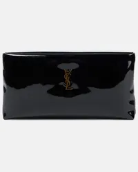 Saint Laurent Etui Calypso aus Leder Schwarz