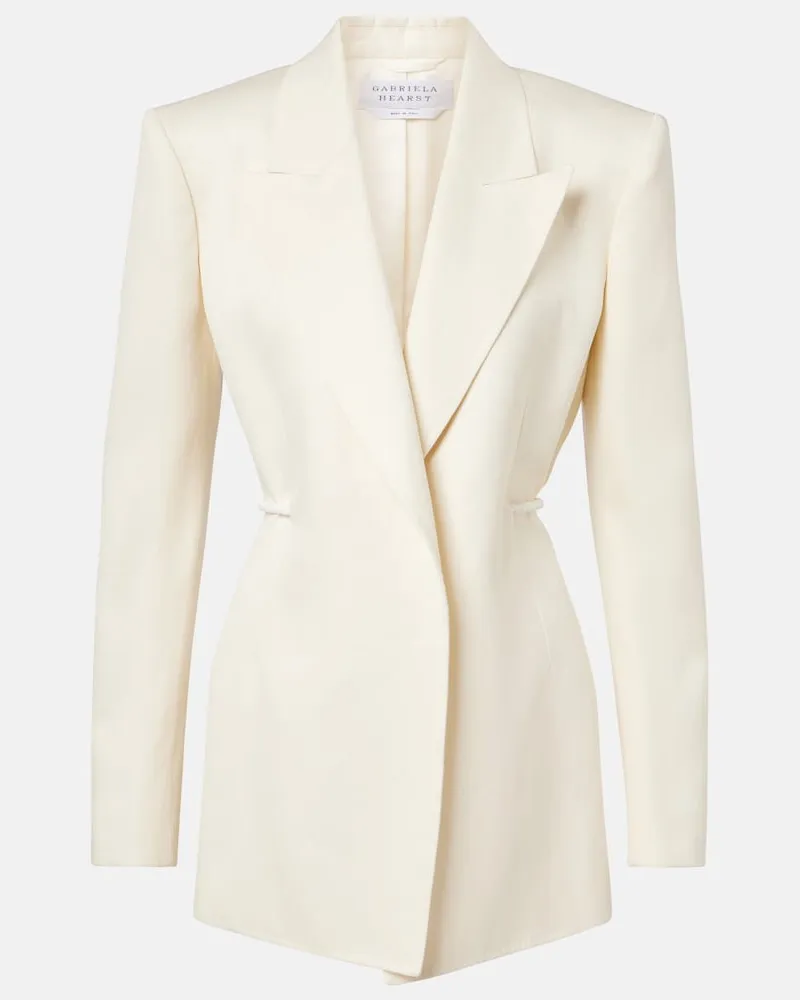 Gabriela Hearst Blazer Epona aus Leinen Weiß