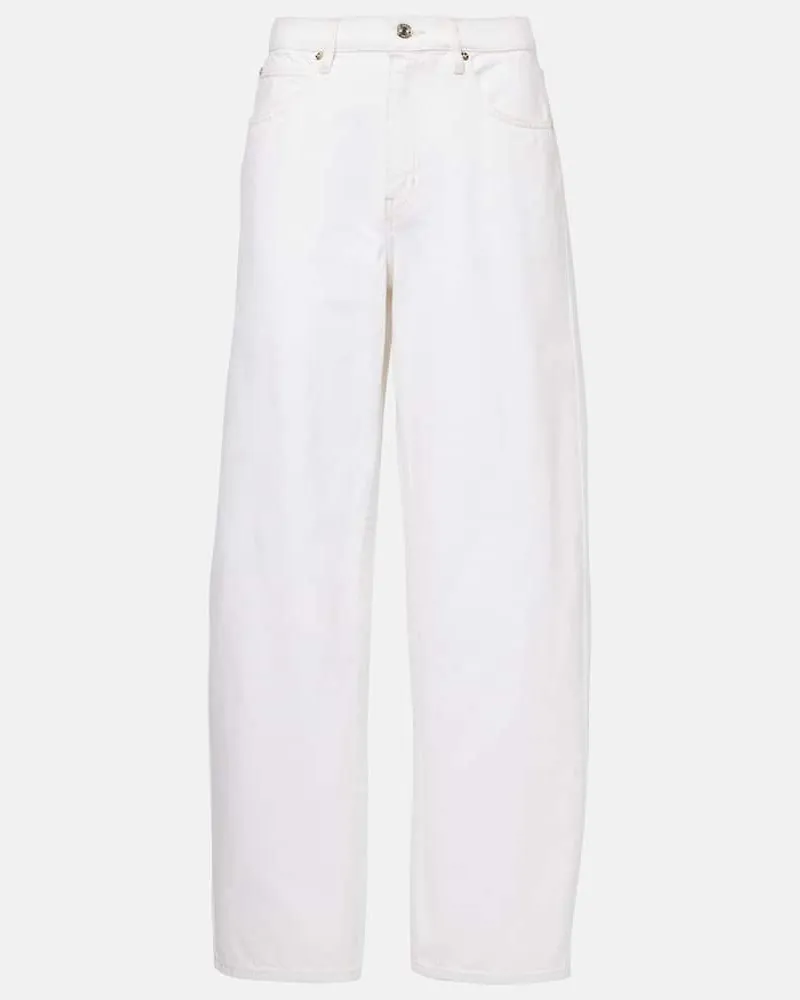 Frame Denim Barrel Jeans Low Slung Weiß