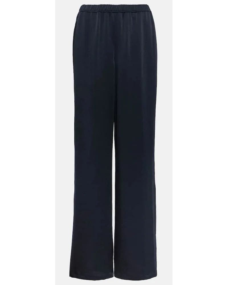 Vince Weite Mid-Rise-Hose Blau