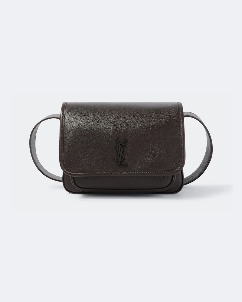 Saint Laurent Messenger Bag Niki Small aus Leder Braun