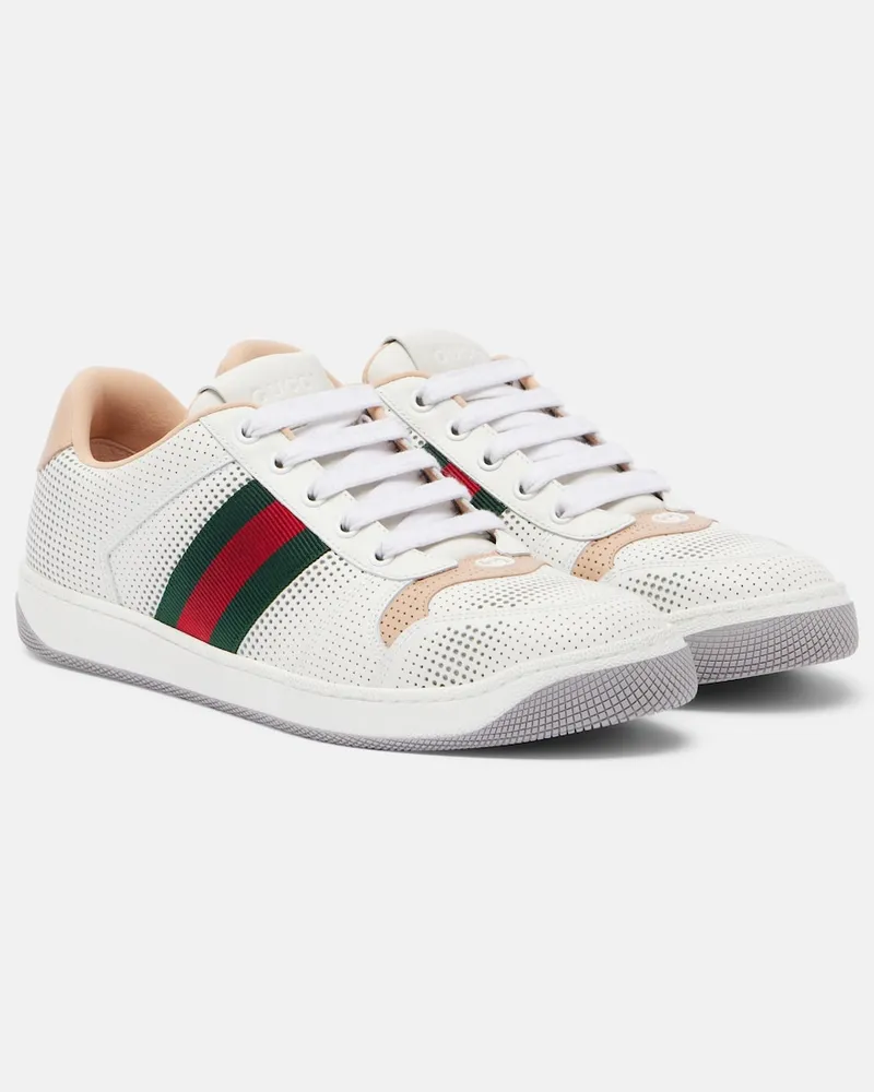 Gucci Sneakers Screener aus Leder Weiß