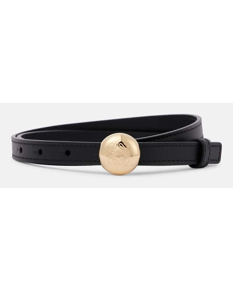 Loewe Gürtel Pebble aus Leder Schwarz