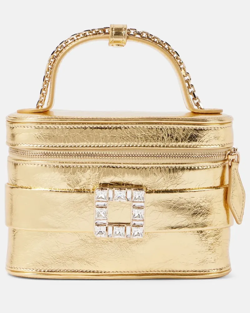 Roger Vivier Schultertasche Vanity Très Vivier Micro Gold