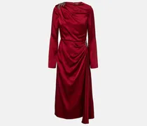 Cocktailkleid aus Satin mit Kristallen