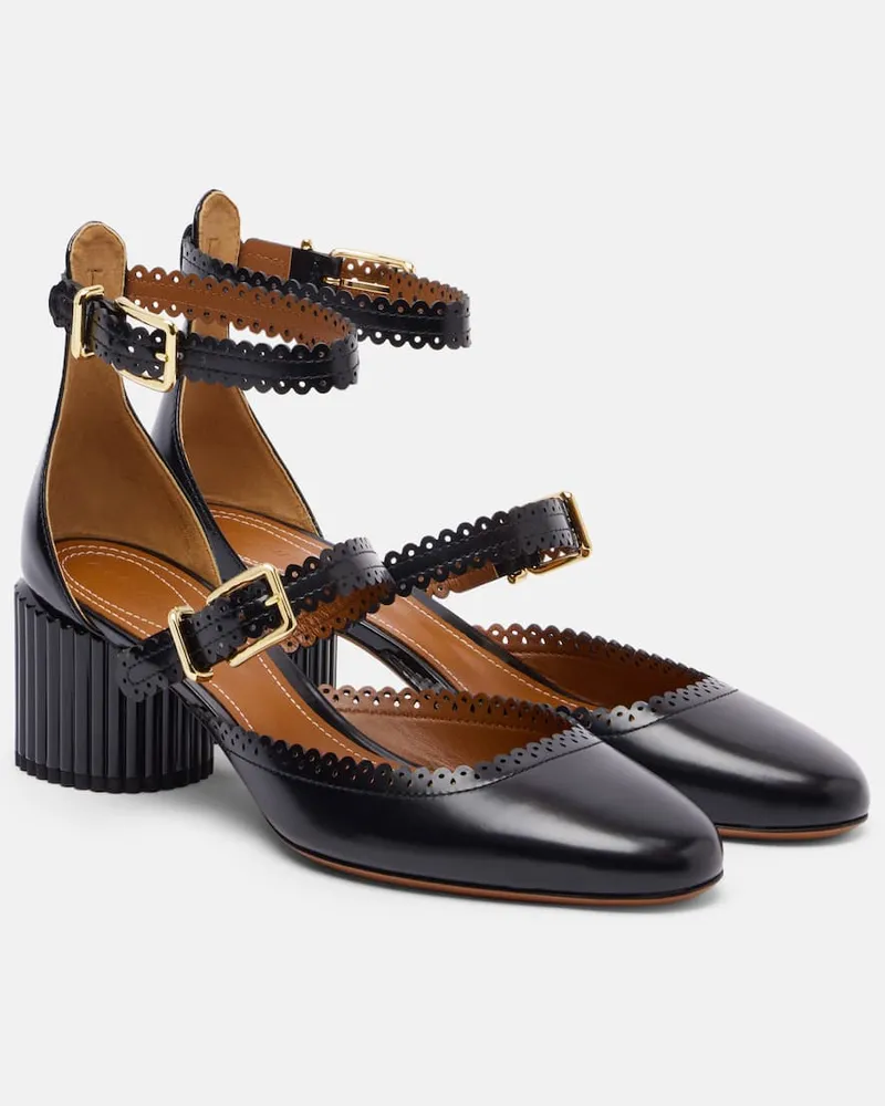 Zimmermann Mary-Jane-Pumps Eddie 55 aus Leder Schwarz