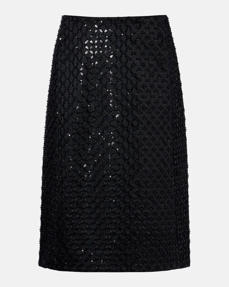 Dorothee Schumacher Midirock Sparkling Statement mit Pailletten Schwarz