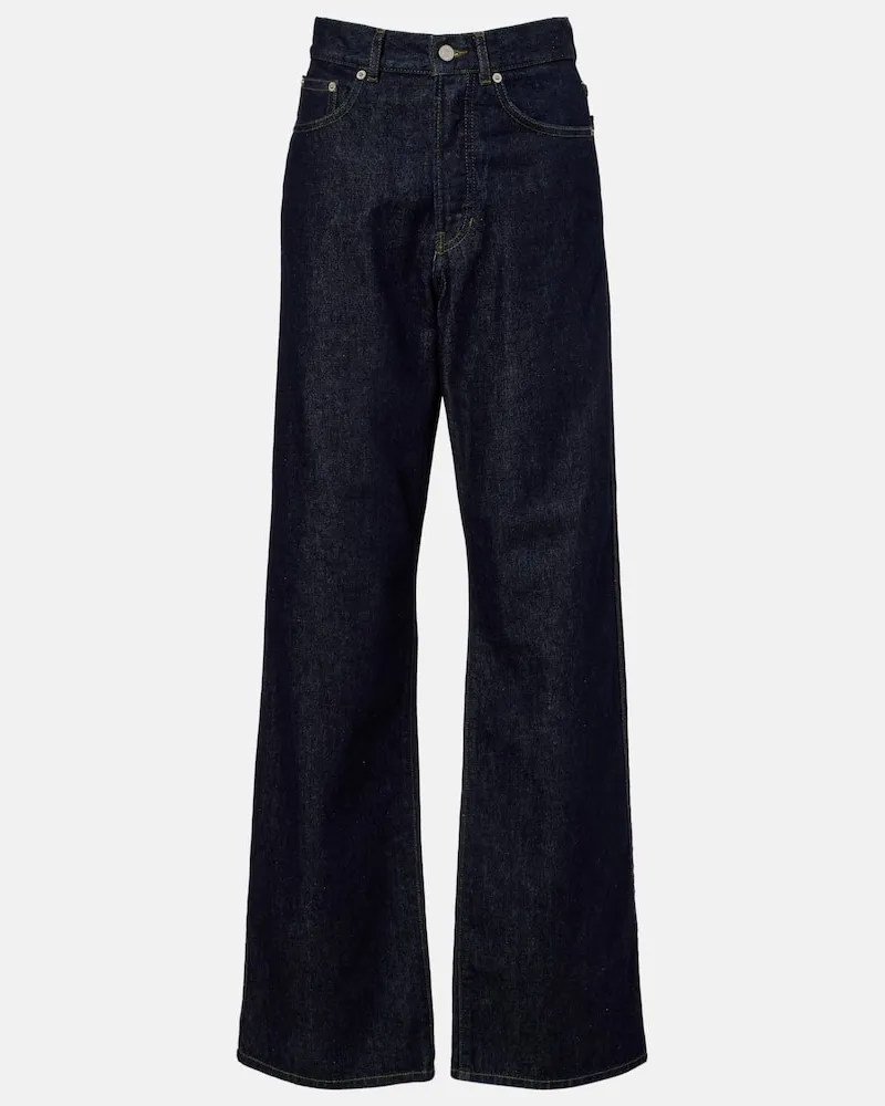 Dries van Noten High-Rise Wide-Leg Jeans Blau