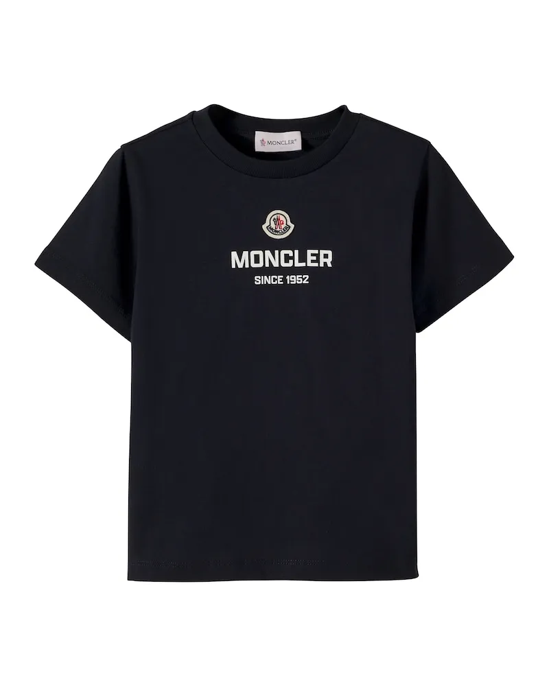 Moncler T-Shirt aus Baumwoll-Jersey Blau