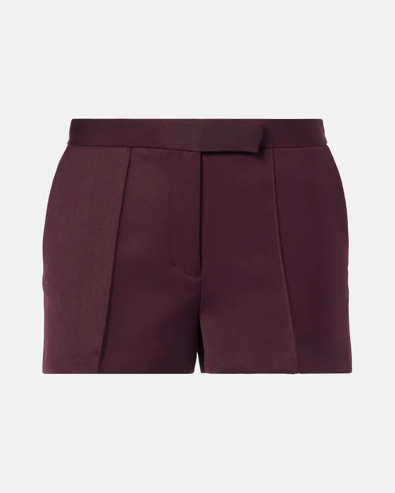 Alex Perry Shorts aus Twill Burgunderrot