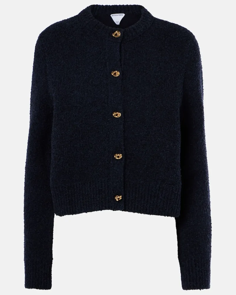 Bottega Veneta Cardigan aus Bouclé Blau