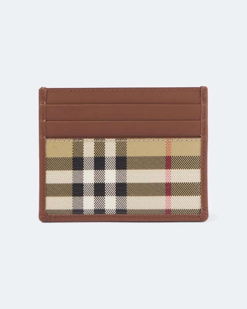 Burberry Kartenetui Burberry Check aus Canvas Beige