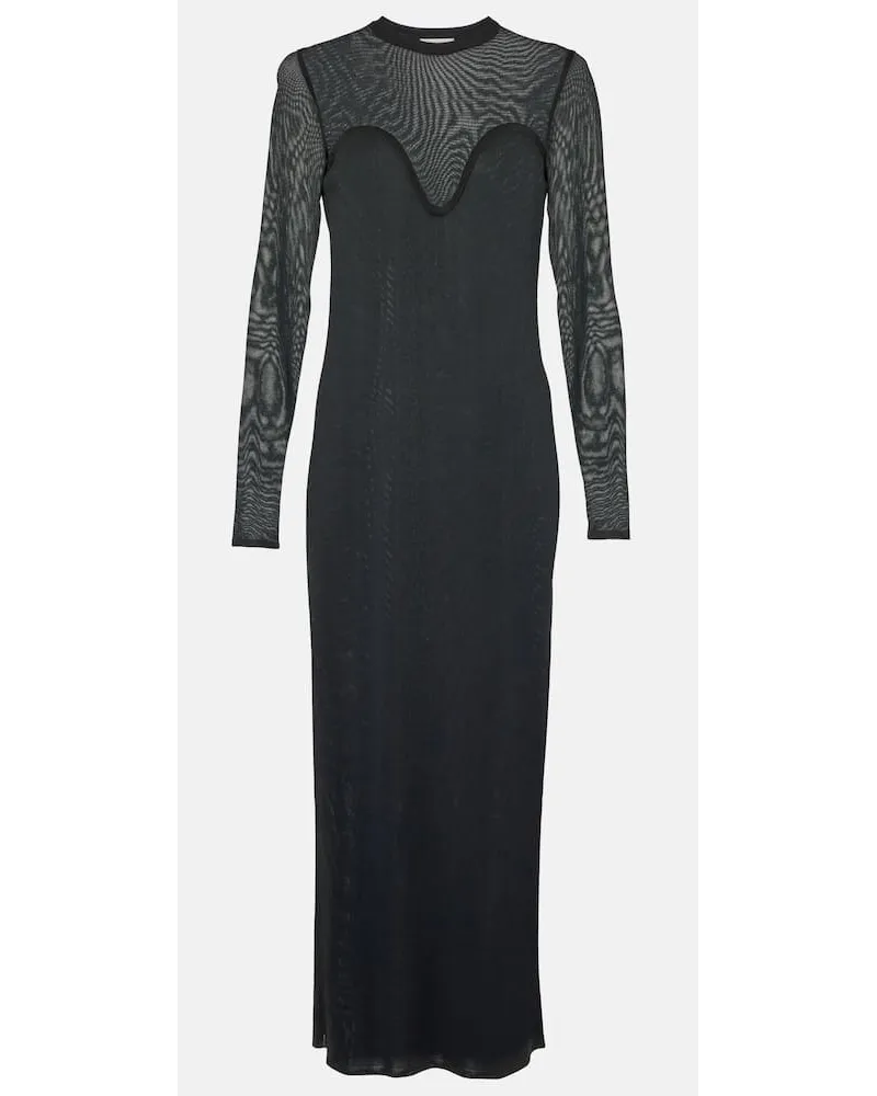Nina Ricci Maxikleid aus Strick Schwarz