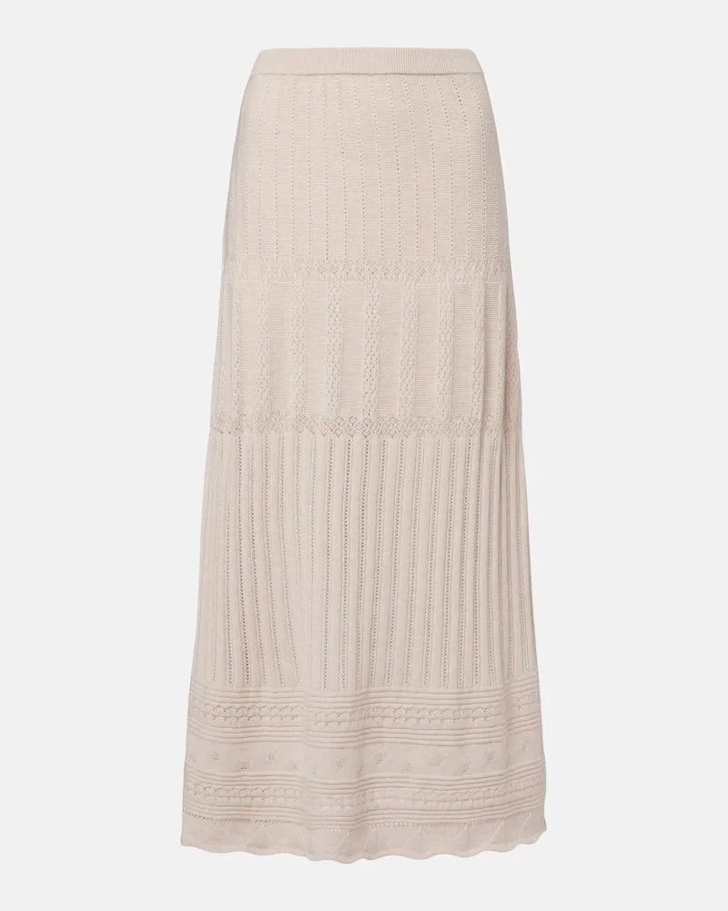 Eres Midirock Rythmee aus Wolle und Kaschmir Beige