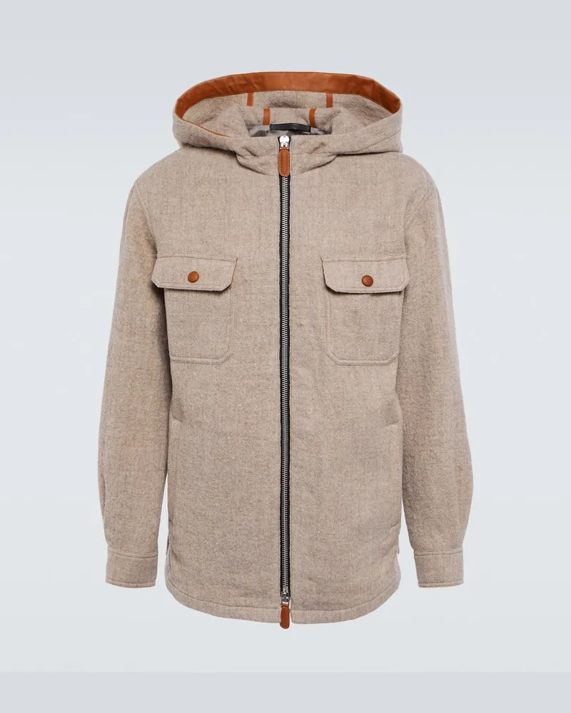 Giorgio Armani Jacke aus Schurwolle Beige