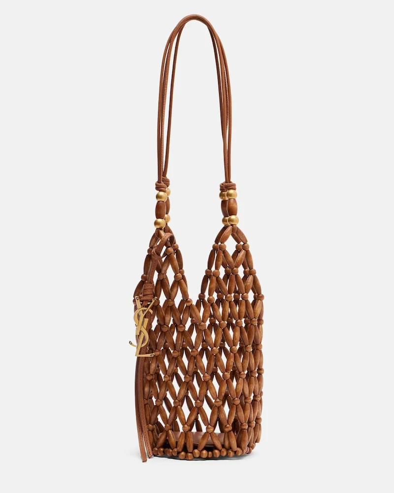 Saint Laurent Bucket Bag Cassandre Mini Braun