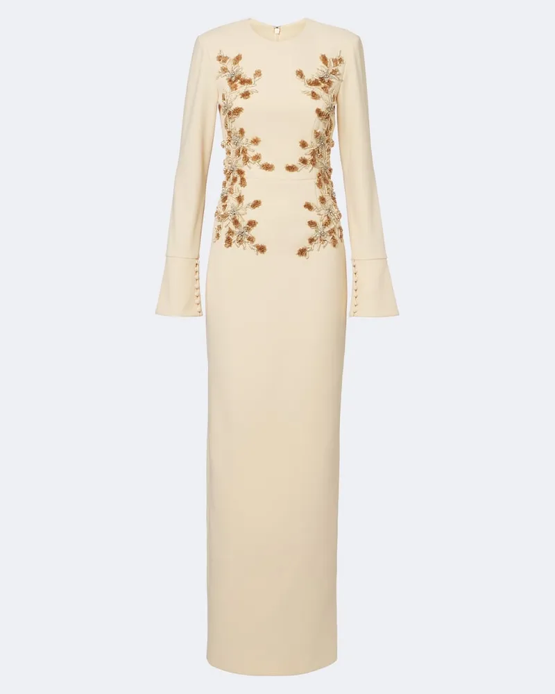 Rebecca Vallance Verzierte Robe Lulee Gelb