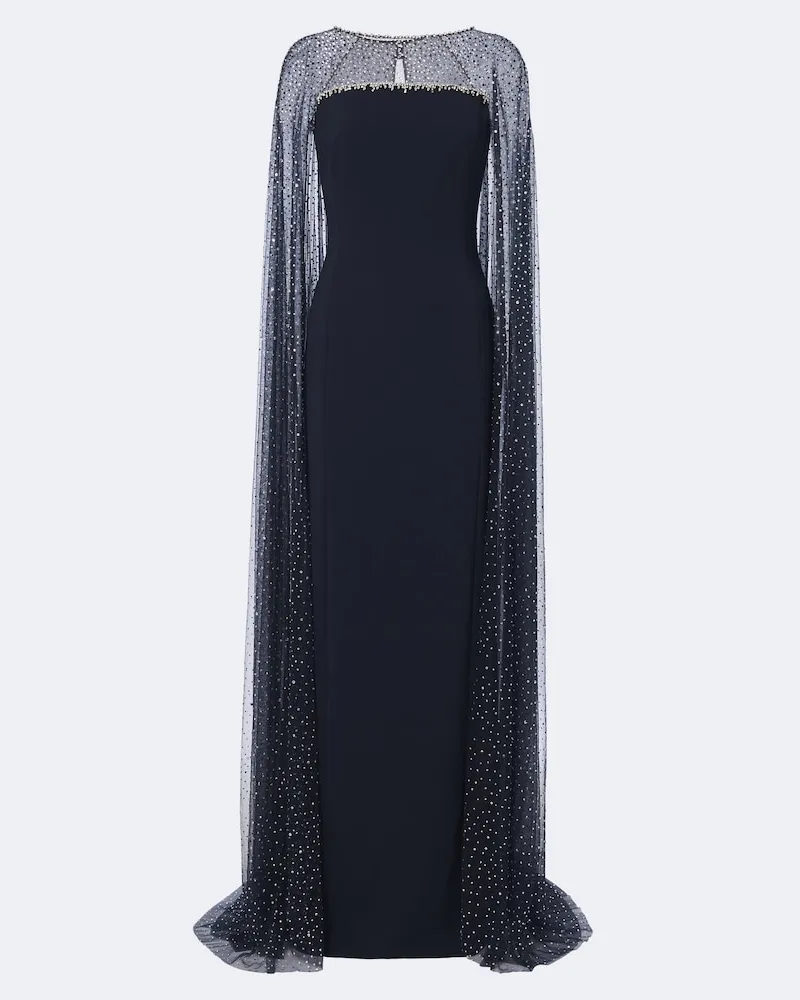 Jenny Packham Verzierte Robe Moxie Blau