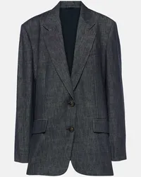 Brunello Cucinelli Blazer aus Denim Blau