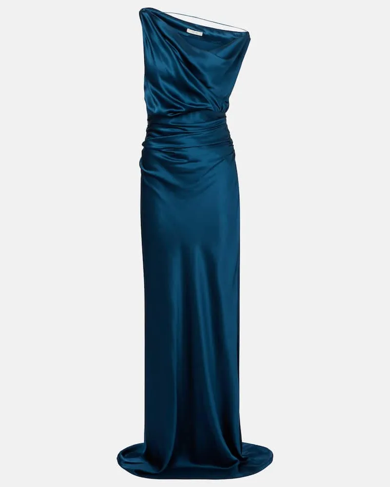 The Sei Robe aus Seidensatin Blau