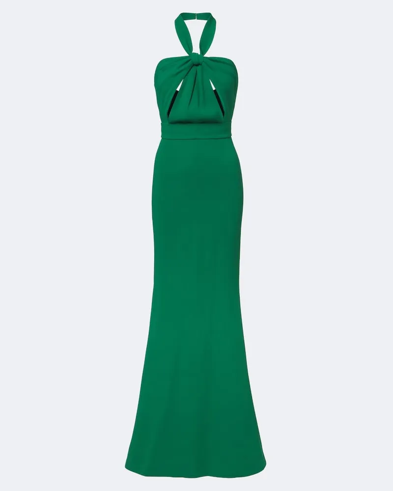 Elie Saab Robe aus Crêpe Grün