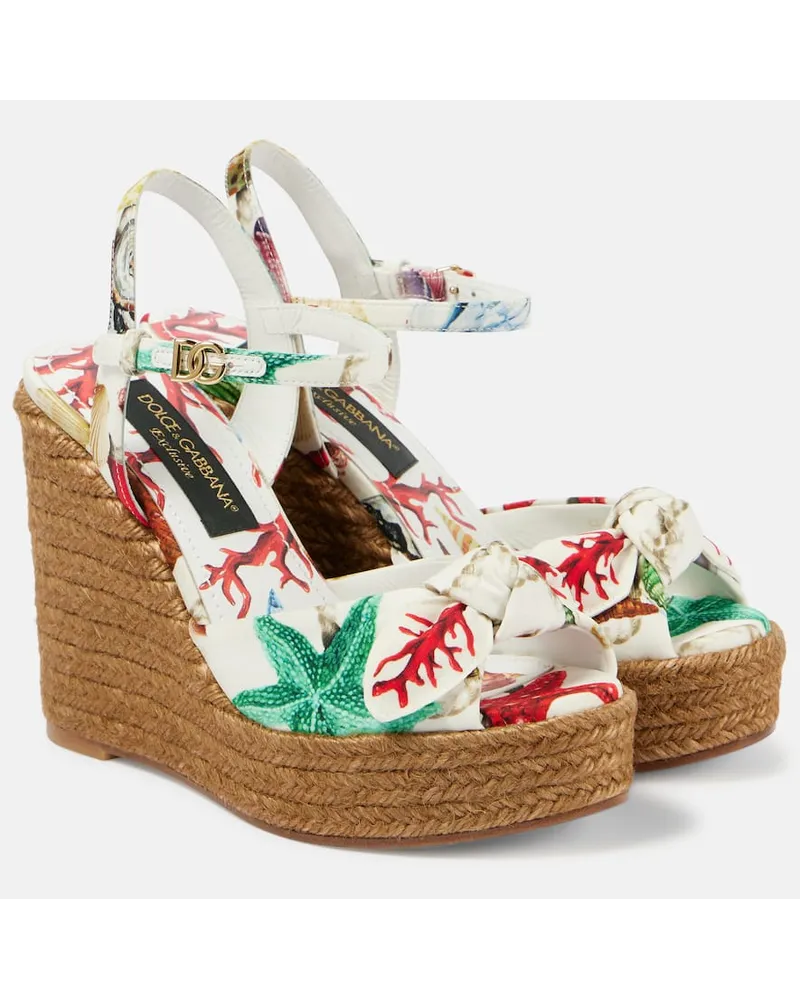 Dolce & Gabbana Bedruckte Espadrille-Sandalen Cava Capri Multicolor