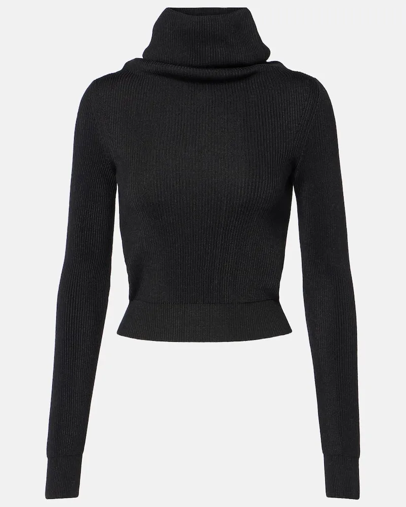Alaïa Alaïa Top aus einem Wollgemisch Schwarz