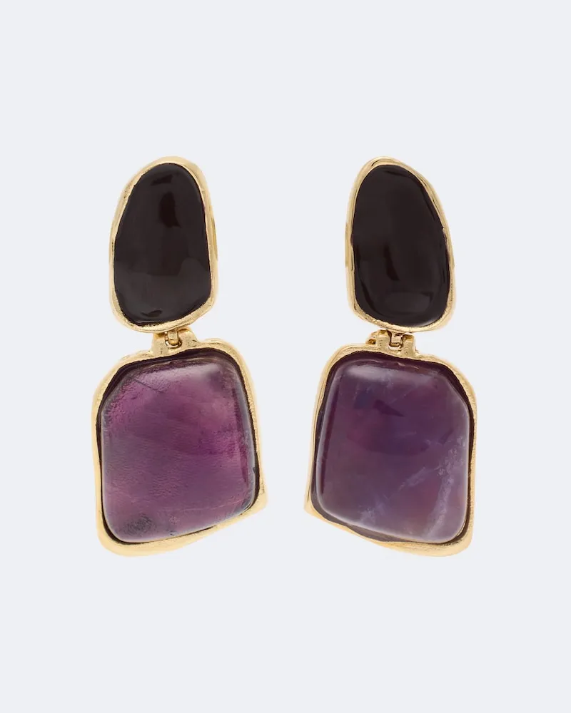 La DoubleJ Verzierte Ohrringe Spells Violett