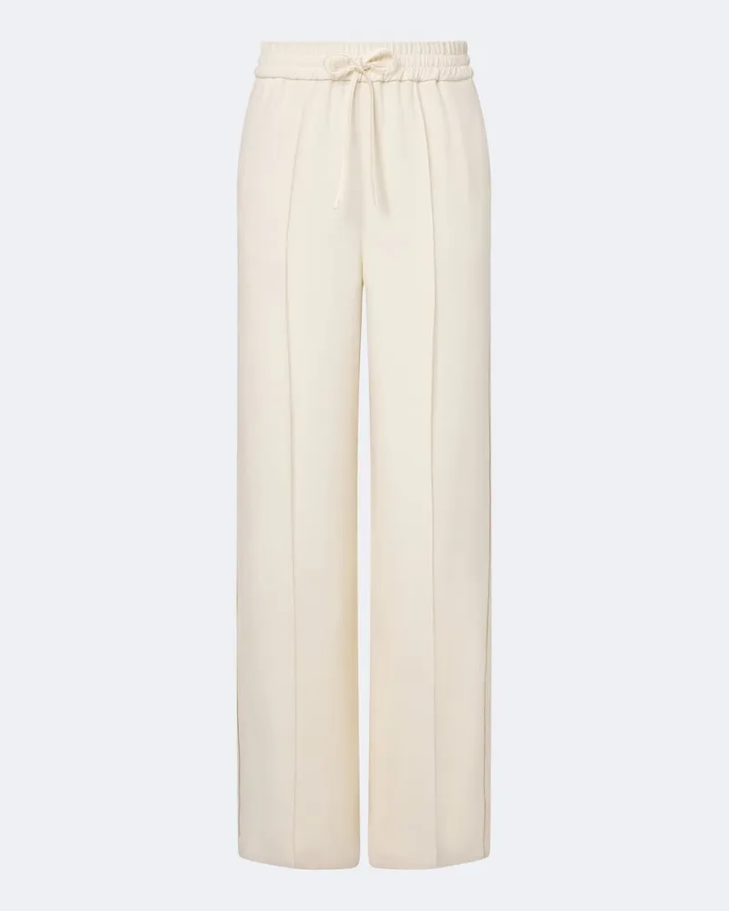 Valentino Garavani Weite Hose Cady Couture aus Seide Weiß
