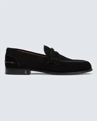 Christian Louboutin Loafers aus Veloursleder Schwarz