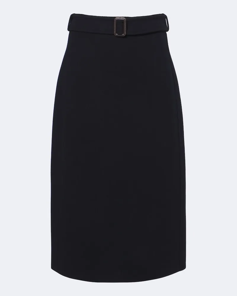 Max Mara Midirock aus Schurwolle Blau