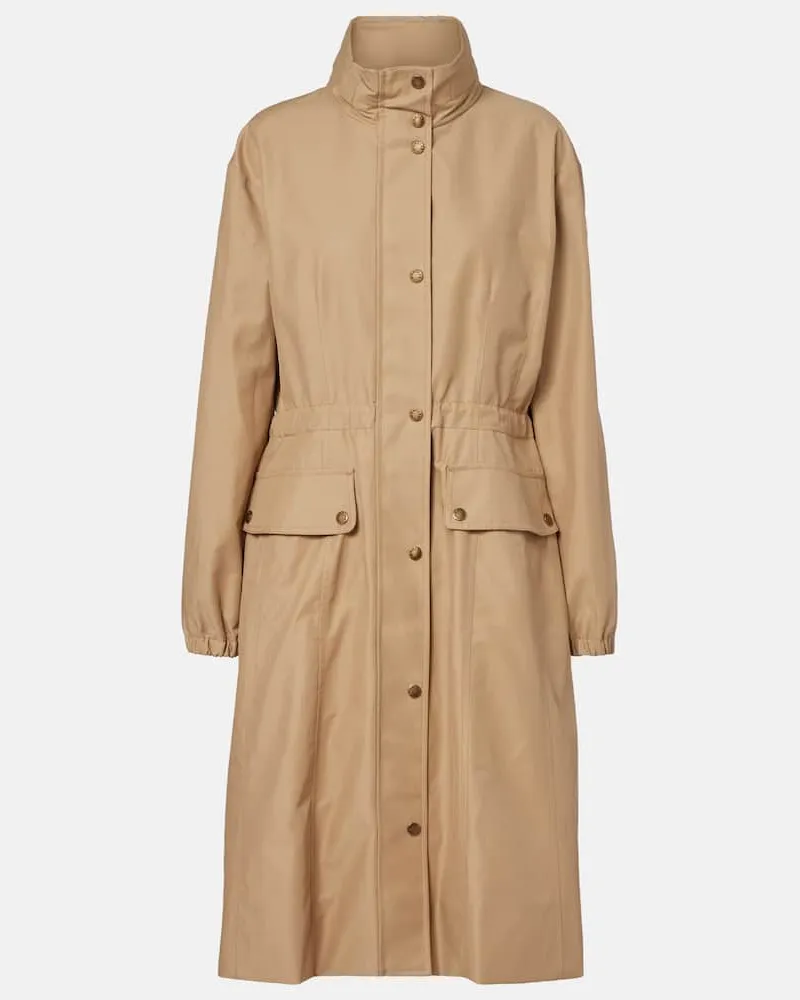 Moncler Parka Rhododendron aus einem Baumwollgemisch Beige