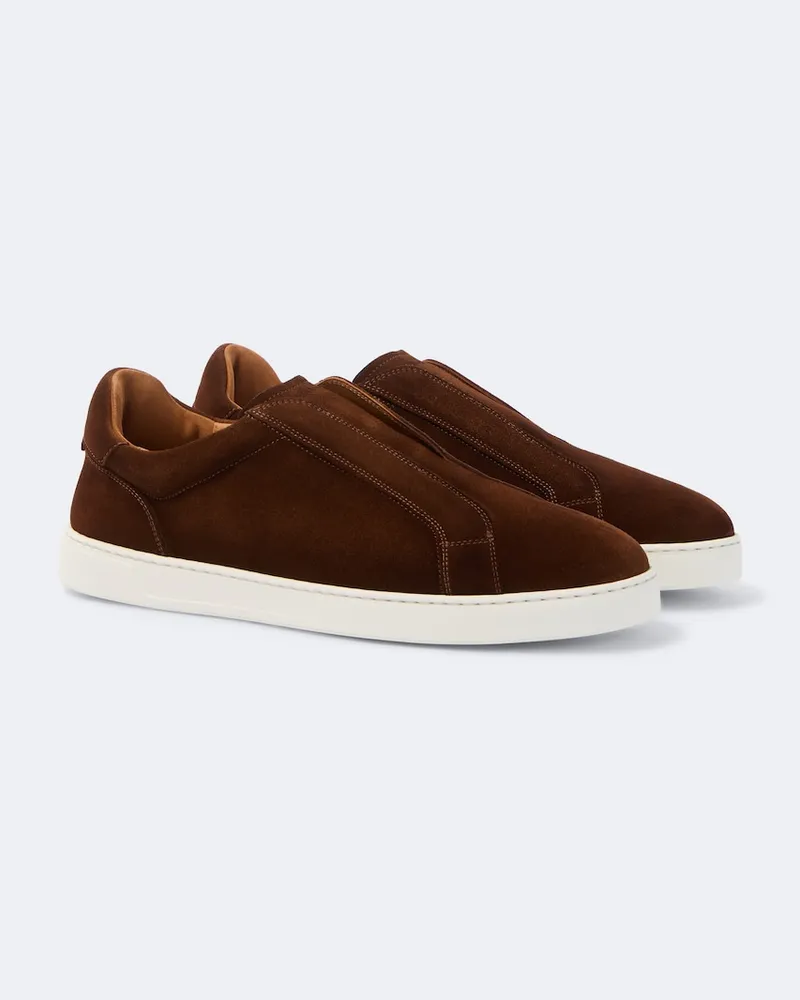 Magnanni Sneakers Kona Slip aus Veloursleder Braun
