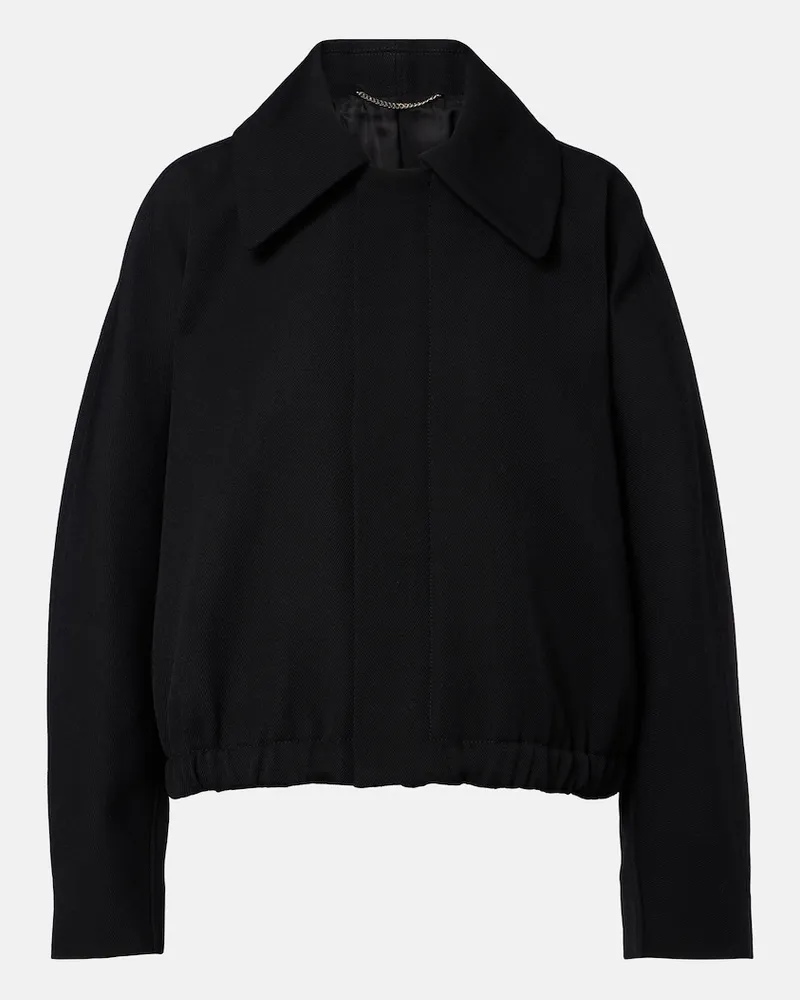 Victoria Beckham Blouson Arden aus Schurwolle Schwarz