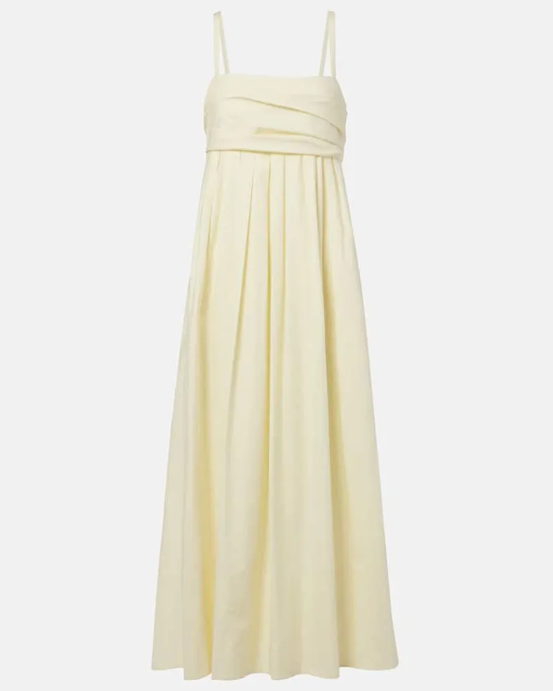 Proenza Schouler White Label Midikleid Claudine aus Popeline Gelb