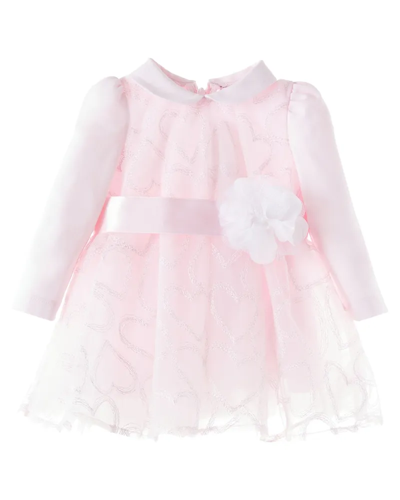 Monnalisa Baby Kleid aus Tüll Rosa