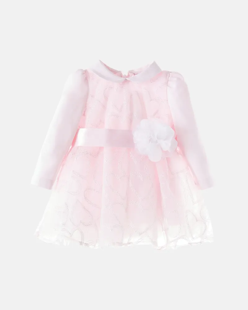 Monnalisa Baby Kleid aus Tüll Rosa