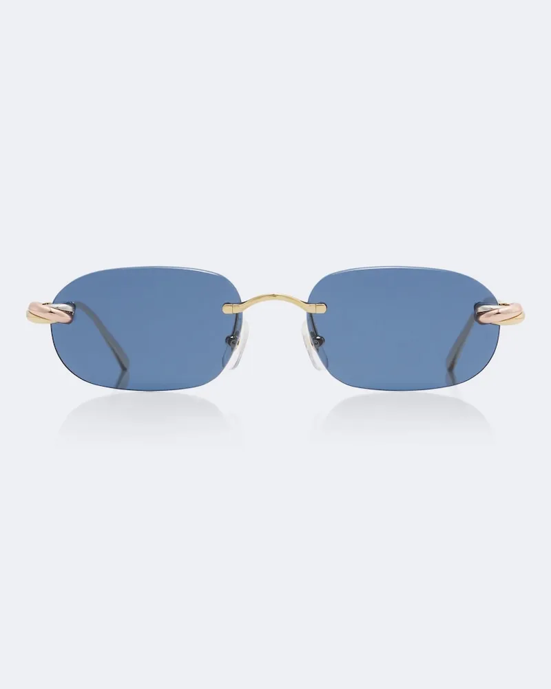Cartier Eckige Sonnenbrille Trinity De Cartier Gold