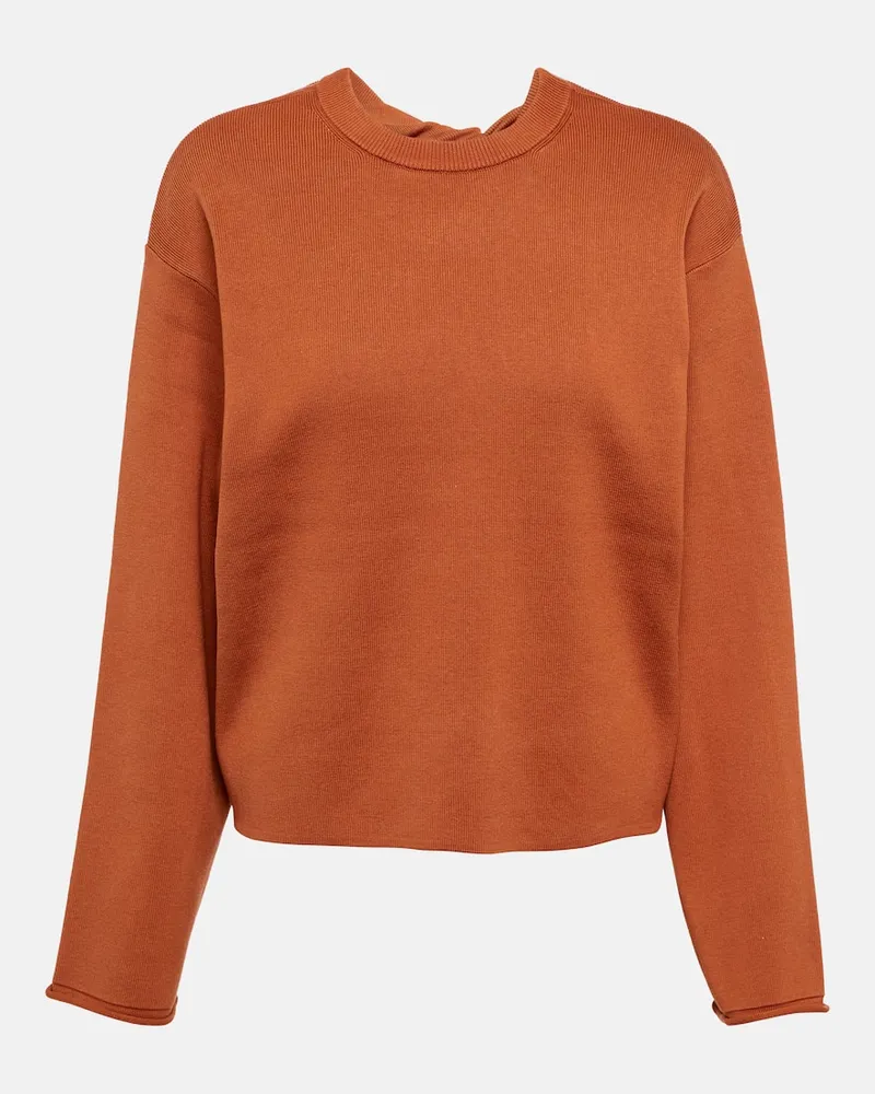 Proenza Schouler Pullover aus Baumwolle und Seide Braun