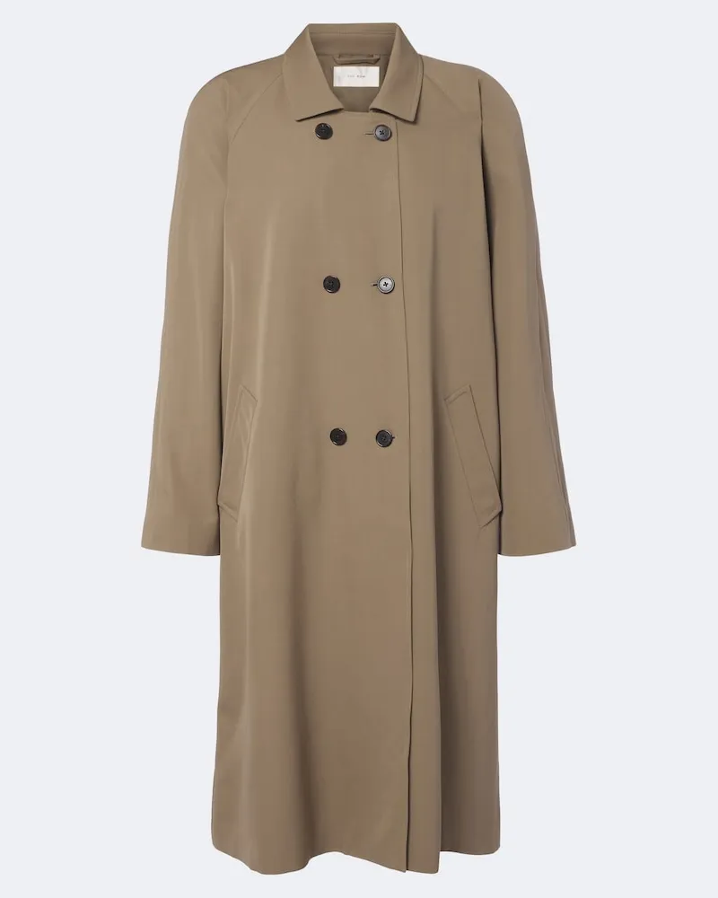 The Row Zweireihiger Mantel Emma aus Wolle Beige
