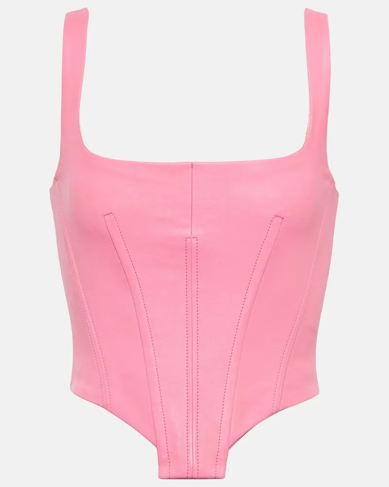 Stouls Bustier aus Leder Rosa
