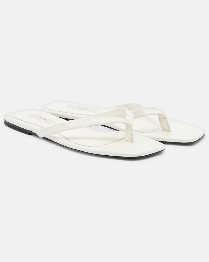 Totême Sandalen aus Leder Weiß