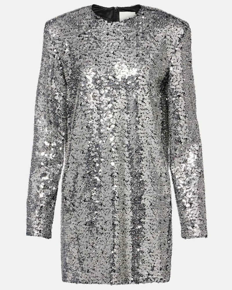 Isabel Marant Minikleid Heliane mit Pailletten Silber