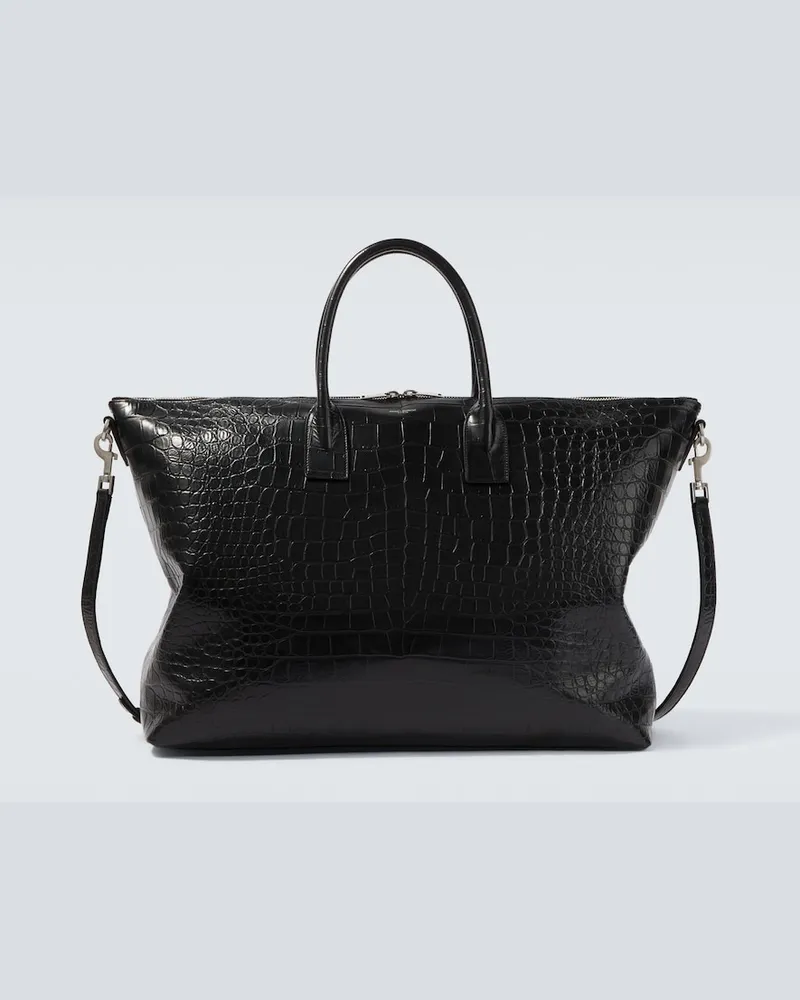 Saint Laurent Tote Bag Giant aus Leder Schwarz