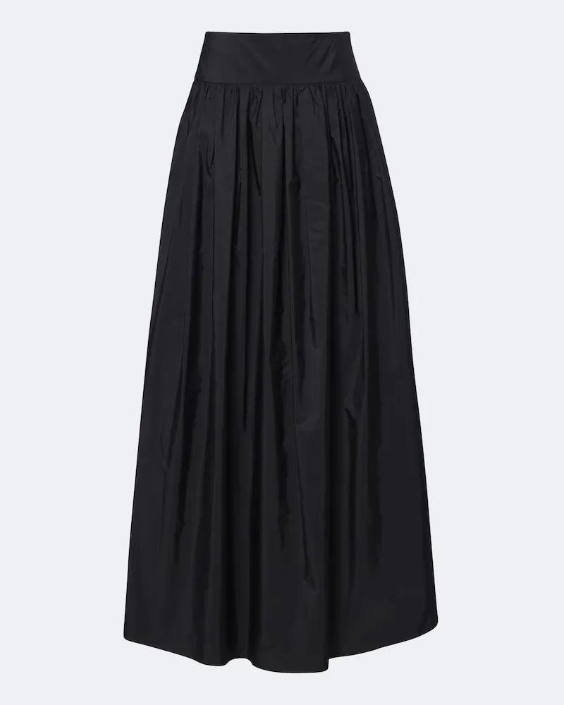 Max Mara Maxirock aus Taft Schwarz