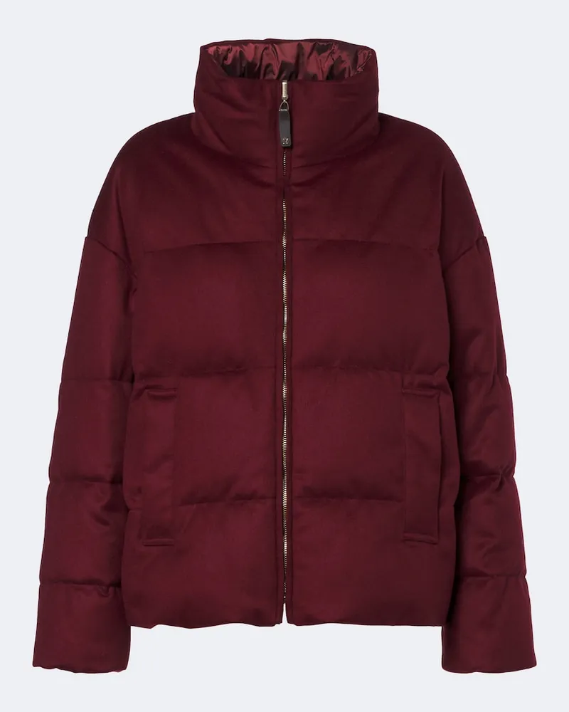 Max Mara Wendbare Jacke aus Kaschmir Burgunderrot