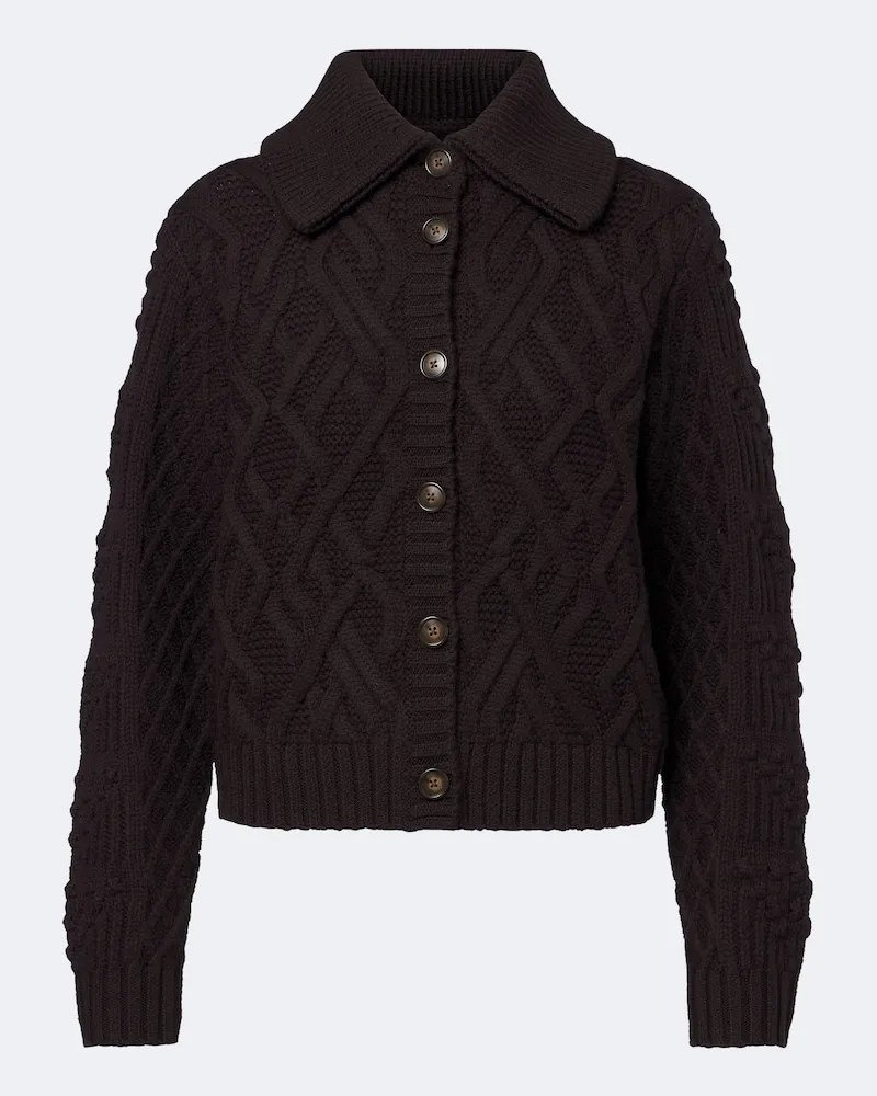 EMILIA WICKSTEAD Cardigan Brinkley aus Wolle Braun