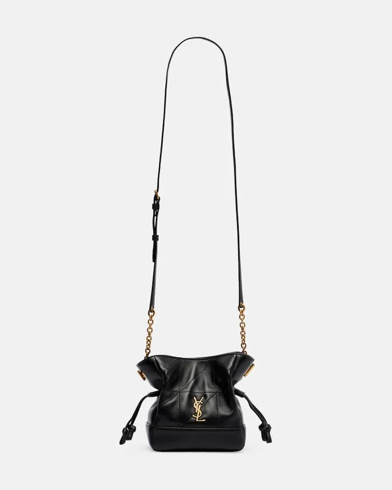 Saint Laurent Schultertasche Jamie Mini aus Leder Schwarz