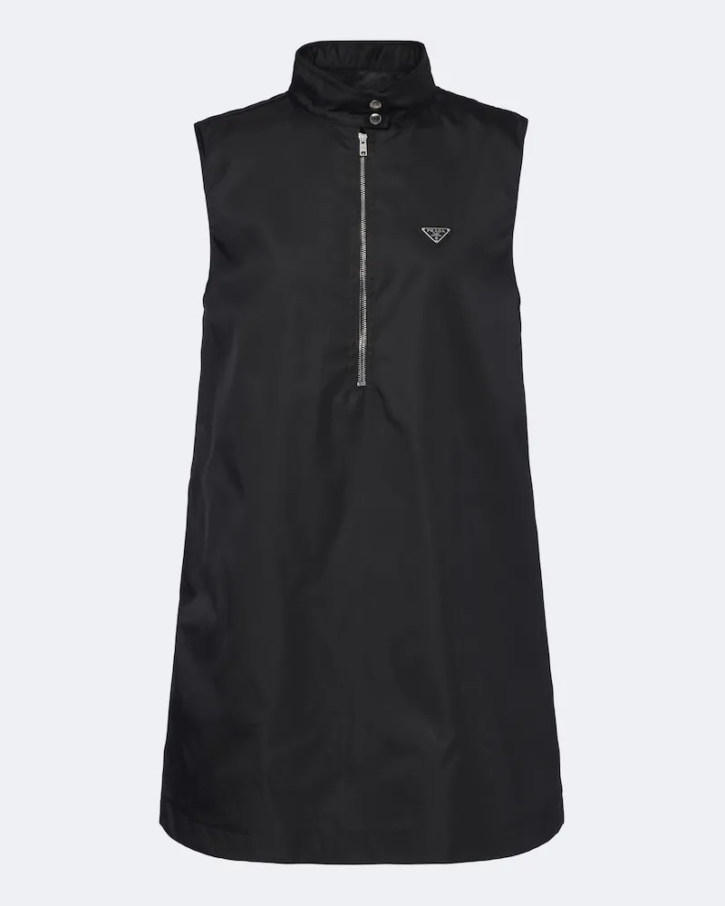 Prada Minikleid aus Re-Nylon Schwarz
