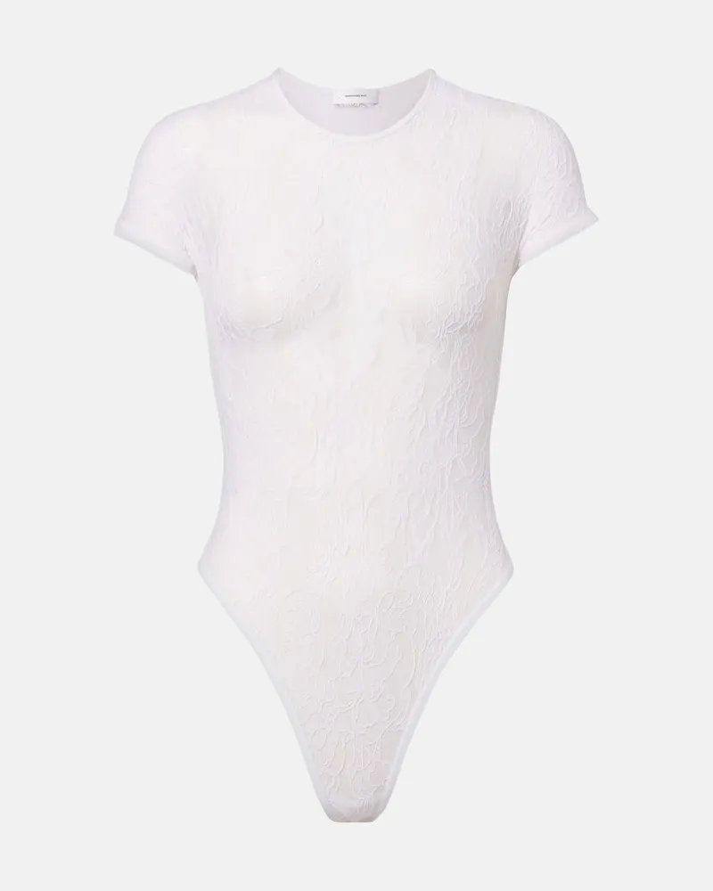 WARDROBE.NYC Body aus Spitze Weiß
